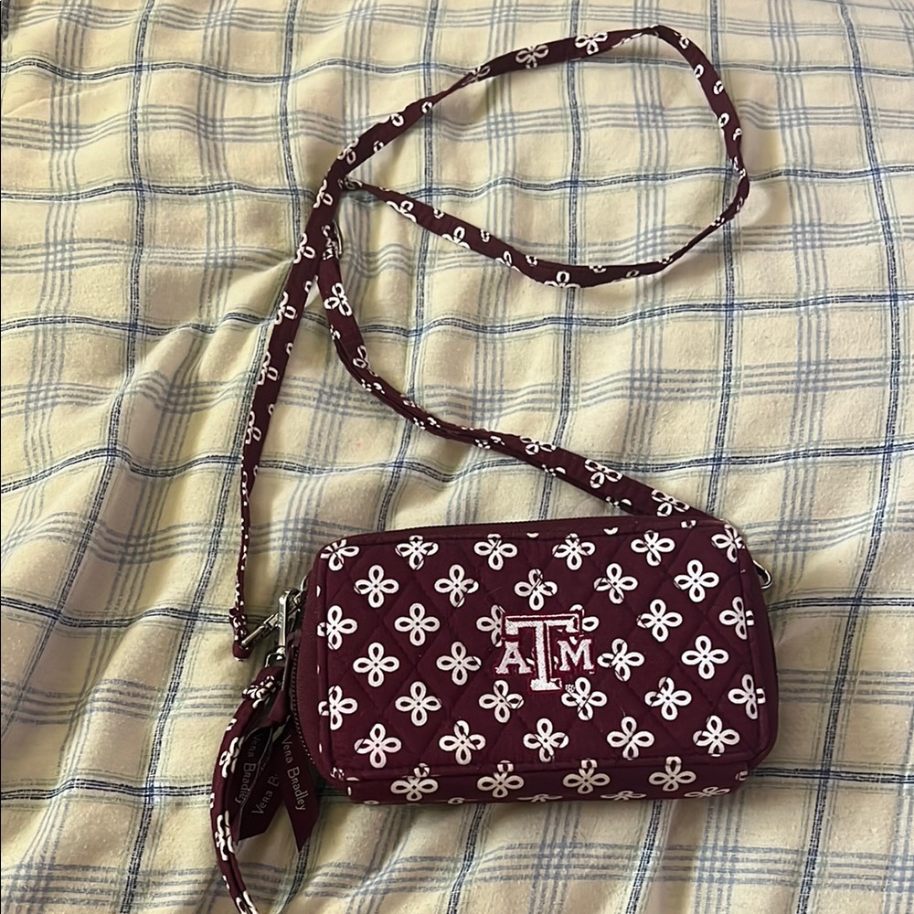 Maroon Floral Crossbody Bag